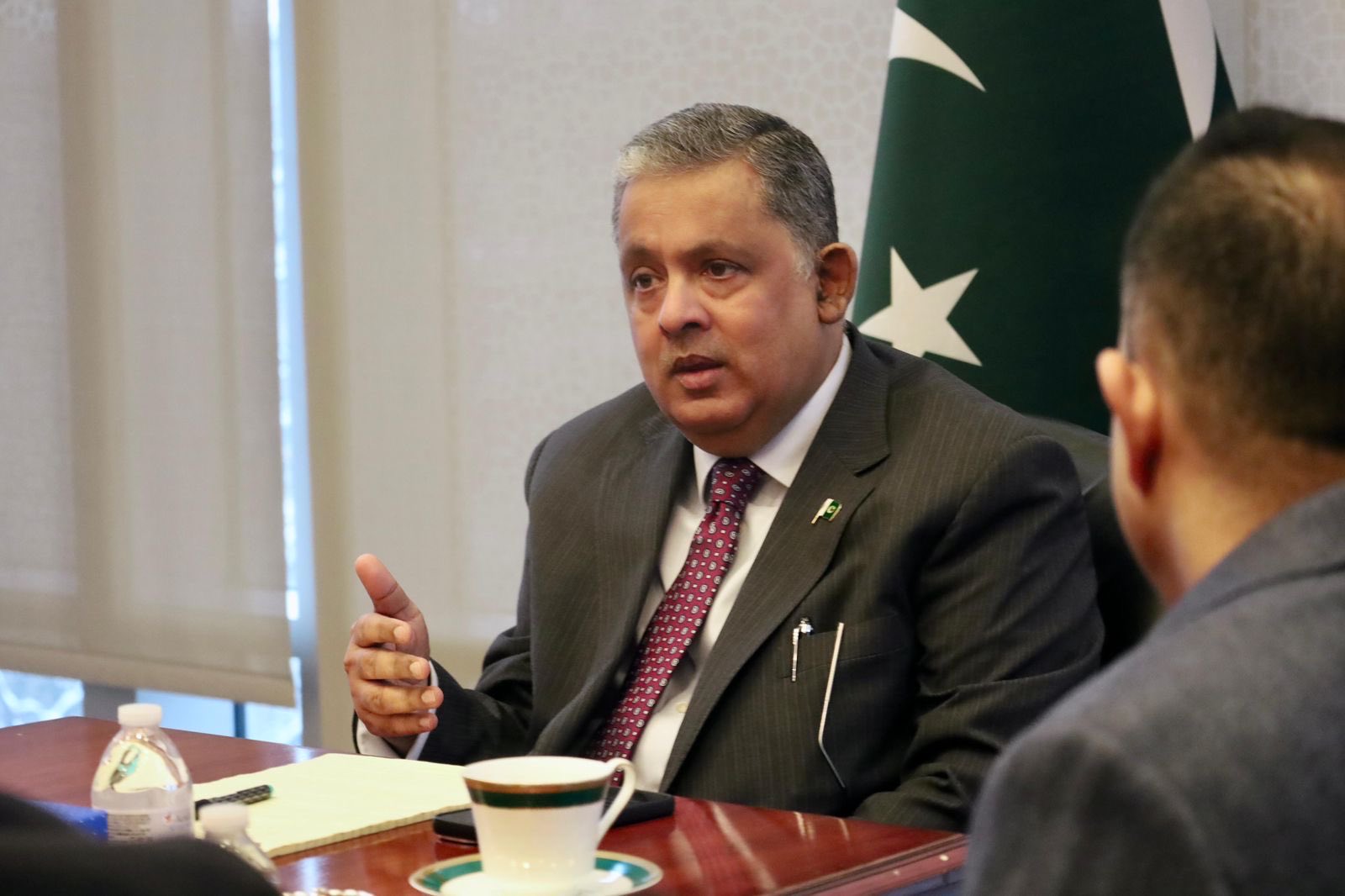 Ambassador Rizwan Saeed Sheik meeting the delegation from Yale School of Management (X / @AmbRizSaeed)